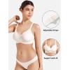 imageYEOREO Womens Wireless Bras Push Up Full Coverage Bra No Underwire Seamless Comfortable Scalloped Supportive BraletteWhite