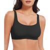 imageYEOREO Womens Everyday Bra Scoop Wireless Bralette No Underwire Corriney Full Coverage Push Up BraBlack