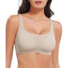 imageYEOREO Womens Everyday Bra Scoop Wireless Bralette No Underwire Corriney Full Coverage Push Up BraMilk Coffee