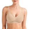 imageYEOREO Womens Wireless Bras Push Up Full Coverage Bra No Underwire Seamless Comfortable Scalloped Supportive BraletteDeep Natural Beige