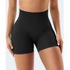 imageYEOREO Gym Workout Shorts for Women 36  45 High Waisted Hidden Scrunch Biker Shorts Tummy Control Patrica Yoga ShortsBlack