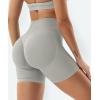 imageYEOREO Gym Workout Shorts for Women 36  45 High Waisted Hidden Scrunch Biker Shorts Tummy Control Patrica Yoga ShortsLight Grey