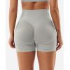 imageYEOREO Gym Workout Shorts for Women 36  45 High Waisted Hidden Scrunch Biker Shorts Tummy Control Patrica Yoga ShortsLight Grey