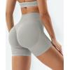 imageYEOREO Gym Workout Shorts for Women 36  45 High Waisted Hidden Scrunch Biker Shorts Tummy Control Patrica Yoga ShortsLight Grey