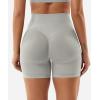 imageYEOREO Gym Workout Shorts for Women 36  45 High Waisted Hidden Scrunch Biker Shorts Tummy Control Patrica Yoga ShortsLight Grey