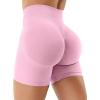 imageYEOREO Gym Workout Shorts for Women 36  45 High Waisted Hidden Scrunch Biker Shorts Tummy Control Patrica Yoga ShortsPink