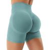 imageYEOREO Gym Workout Shorts for Women 36  45 High Waisted Hidden Scrunch Biker Shorts Tummy Control Patrica Yoga ShortsPistachio