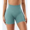 imageYEOREO Gym Workout Shorts for Women 36  45 High Waisted Hidden Scrunch Biker Shorts Tummy Control Patrica Yoga ShortsPistachio