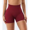 imageYEOREO Gym Workout Shorts for Women 36  45 High Waisted Hidden Scrunch Biker Shorts Tummy Control Patrica Yoga ShortsScarlett Red