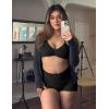 imageYEOREO SoftHue Impact Strappy Halter Bra for Sports Women Workout Padded Gym Yoga BraBlack