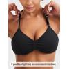 imageYEOREO SoftHue Impact Strappy Halter Bra for Sports Women Workout Padded Gym Yoga BraBlack