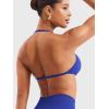 imageYEOREO SoftHue Impact Strappy Halter Bra for Sports Women Workout Padded Gym Yoga BraNavy