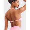 imageYEOREO SoftHue Impact Strappy Halter Bra for Sports Women Workout Padded Gym Yoga BraPink