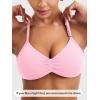 imageYEOREO SoftHue Impact Strappy Halter Bra for Sports Women Workout Padded Gym Yoga BraPink