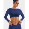 imageYEOREO Villay Women Sexy Backless Long Sleeve Adjustable Straps Seamless Going Out Tops Crewneck Open Back Y2K Crop StretchNavy