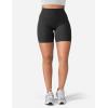 imageYEOREO Womens Biker Shorts 45quot  6quot Workout Gym Shorts Craze High Waist Tummy Control Hidden Scrunch Running YogaBlack