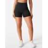 imageYEOREO Womens Biker Shorts 45quot  6quot Workout Gym Shorts Craze High Waist Tummy Control Hidden Scrunch Running YogaBlack