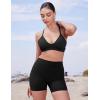 imageYEOREO Womens Biker Shorts 45quot  6quot Workout Gym Shorts Craze High Waist Tummy Control Hidden Scrunch Running YogaBlack