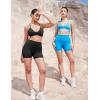 imageYEOREO Womens Biker Shorts 45quot  6quot Workout Gym Shorts Craze High Waist Tummy Control Hidden Scrunch Running YogaBlack