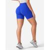 imageYEOREO Womens Biker Shorts 45quot  6quot Workout Gym Shorts Craze High Waist Tummy Control Hidden Scrunch Running YogaBlue