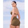 imageYEOREO Womens Biker Shorts 45quot  6quot Workout Gym Shorts Craze High Waist Tummy Control Hidden Scrunch Running YogaBrown