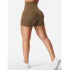 imageYEOREO Womens Biker Shorts 45quot  6quot Workout Gym Shorts Craze High Waist Tummy Control Hidden Scrunch Running YogaBrown