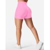 imageYEOREO Womens Biker Shorts 45quot  6quot Workout Gym Shorts Craze High Waist Tummy Control Hidden Scrunch Running YogaBubblegum Pink