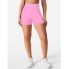 imageYEOREO Womens Biker Shorts 45quot  6quot Workout Gym Shorts Craze High Waist Tummy Control Hidden Scrunch Running YogaBubblegum Pink