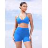 imageYEOREO Womens Biker Shorts 45quot  6quot Workout Gym Shorts Craze High Waist Tummy Control Hidden Scrunch Running YogaClassic Blue