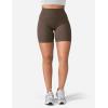 imageYEOREO Womens Biker Shorts 45quot  6quot Workout Gym Shorts Craze High Waist Tummy Control Hidden Scrunch Running YogaCoffee