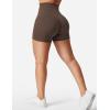 imageYEOREO Womens Biker Shorts 45quot  6quot Workout Gym Shorts Craze High Waist Tummy Control Hidden Scrunch Running YogaCoffee