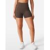 imageYEOREO Womens Biker Shorts 45quot  6quot Workout Gym Shorts Craze High Waist Tummy Control Hidden Scrunch Running YogaCoffee