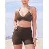imageYEOREO Womens Biker Shorts 45quot  6quot Workout Gym Shorts Craze High Waist Tummy Control Hidden Scrunch Running YogaCoffee