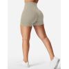 imageYEOREO Womens Biker Shorts 45quot  6quot Workout Gym Shorts Craze High Waist Tummy Control Hidden Scrunch Running YogaCoffee Grey