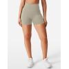 imageYEOREO Womens Biker Shorts 45quot  6quot Workout Gym Shorts Craze High Waist Tummy Control Hidden Scrunch Running YogaCoffee Grey