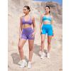 imageYEOREO Womens Biker Shorts 45quot  6quot Workout Gym Shorts Craze High Waist Tummy Control Hidden Scrunch Running YogaDahlia Purple