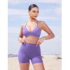 imageYEOREO Womens Biker Shorts 45quot  6quot Workout Gym Shorts Craze High Waist Tummy Control Hidden Scrunch Running YogaDahlia Purple
