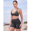 imageYEOREO Womens Biker Shorts 45quot  6quot Workout Gym Shorts Craze High Waist Tummy Control Hidden Scrunch Running YogaDark Grey