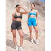 imageYEOREO Womens Biker Shorts 45quot  6quot Workout Gym Shorts Craze High Waist Tummy Control Hidden Scrunch Running YogaDark Grey