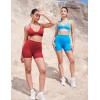 imageYEOREO Womens Biker Shorts 45quot  6quot Workout Gym Shorts Craze High Waist Tummy Control Hidden Scrunch Running YogaJujube Red