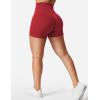 imageYEOREO Womens Biker Shorts 45quot  6quot Workout Gym Shorts Craze High Waist Tummy Control Hidden Scrunch Running YogaJujube Red
