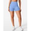 imageYEOREO Womens Biker Shorts 45quot  6quot Workout Gym Shorts Craze High Waist Tummy Control Hidden Scrunch Running YogaLight Blue