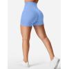 imageYEOREO Womens Biker Shorts 45quot  6quot Workout Gym Shorts Craze High Waist Tummy Control Hidden Scrunch Running YogaLight Blue