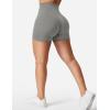 imageYEOREO Womens Biker Shorts 45quot  6quot Workout Gym Shorts Craze High Waist Tummy Control Hidden Scrunch Running YogaLight Grey