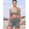 imageYEOREO Womens Biker Shorts 45quot  6quot Workout Gym Shorts Craze High Waist Tummy Control Hidden Scrunch Running YogaLight Grey