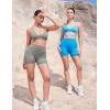 imageYEOREO Womens Biker Shorts 45quot  6quot Workout Gym Shorts Craze High Waist Tummy Control Hidden Scrunch Running YogaLight Grey