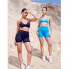 imageYEOREO Womens Biker Shorts 45quot  6quot Workout Gym Shorts Craze High Waist Tummy Control Hidden Scrunch Running YogaNavy