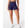 imageYEOREO Womens Biker Shorts 45quot  6quot Workout Gym Shorts Craze High Waist Tummy Control Hidden Scrunch Running YogaNavy