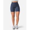 imageYEOREO Womens Biker Shorts 45quot  6quot Workout Gym Shorts Craze High Waist Tummy Control Hidden Scrunch Running YogaNavy Blue