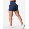 imageYEOREO Womens Biker Shorts 45quot  6quot Workout Gym Shorts Craze High Waist Tummy Control Hidden Scrunch Running YogaNavy Blue